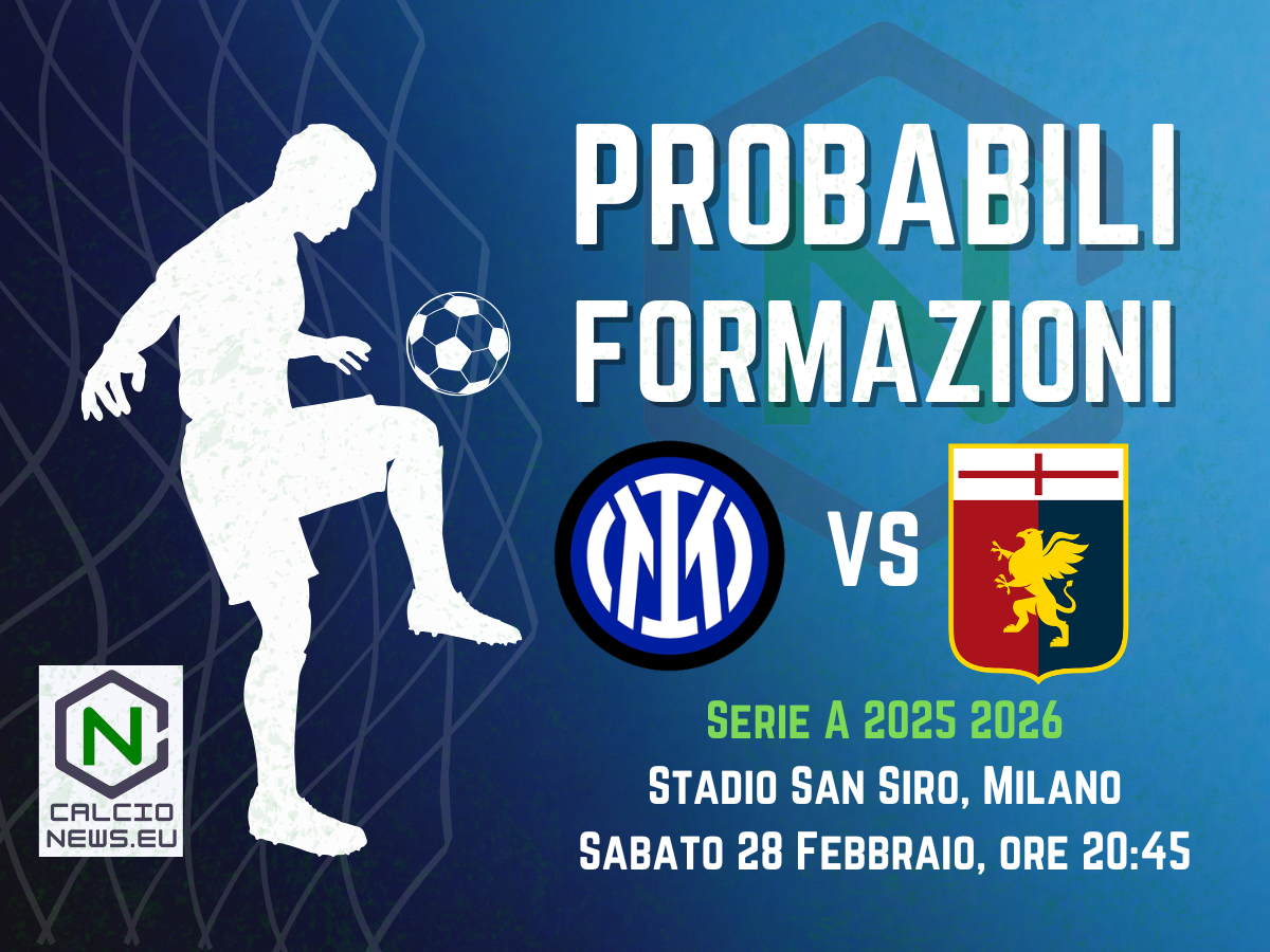 Serie A, le probabili formazioni di Inter-Genoa