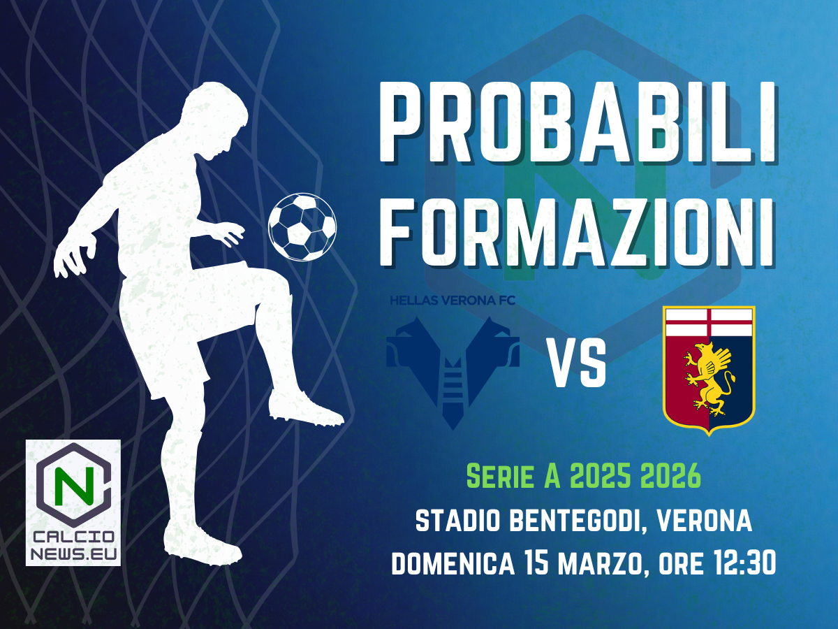 Serie A, le probabili formazioni di Verona Genoa