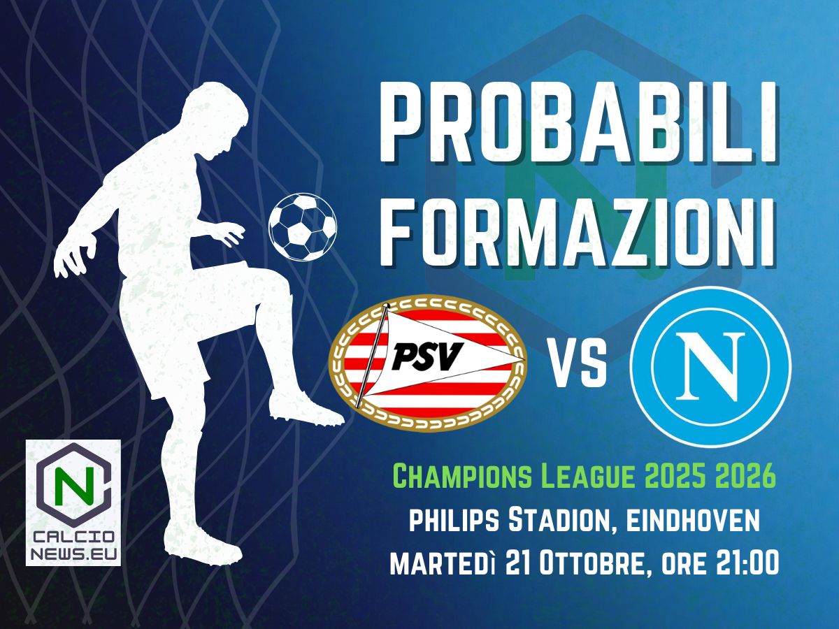 Champions League, probabili formazioni PSV-Napoli