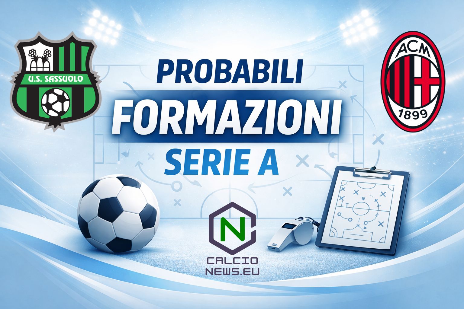 Probabili formazioni Sassuolo Milan: le scelte di Amorim per la sfida in trasferta