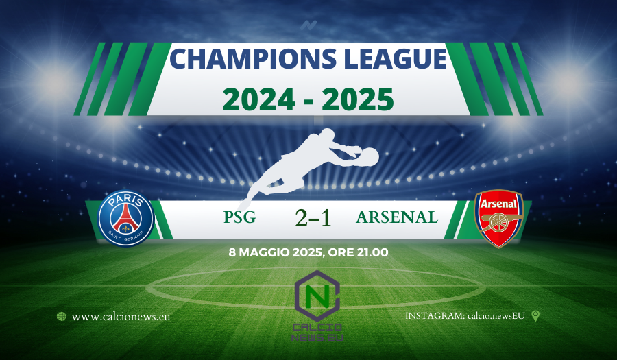 Champions League, l’Inter troverà il PSG in finale: superato l’Arsenal 2-1