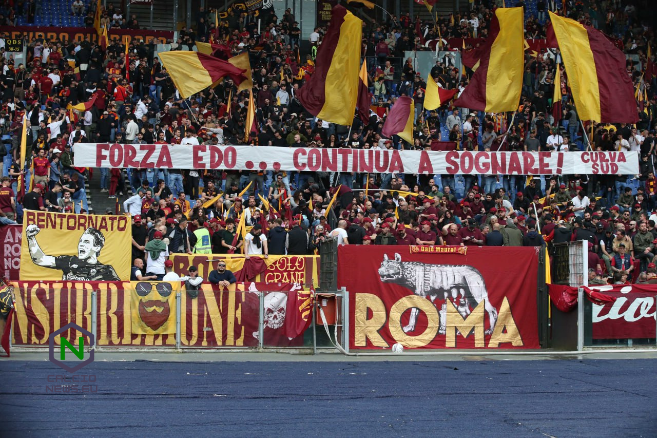 Roma Fiorentina: l’omaggio da brividi della Curva Sud a Bove