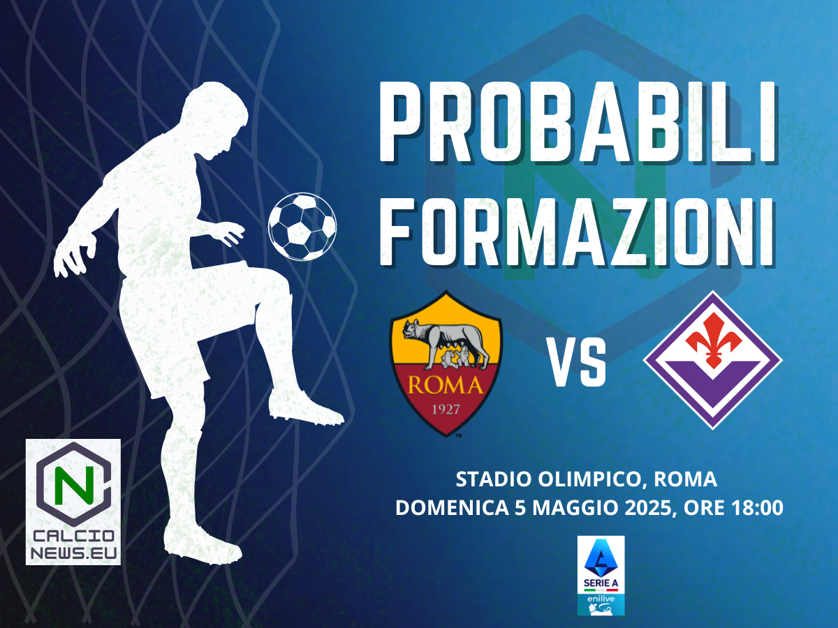 Serie A, le probabili formazioni di Roma Fiorentina