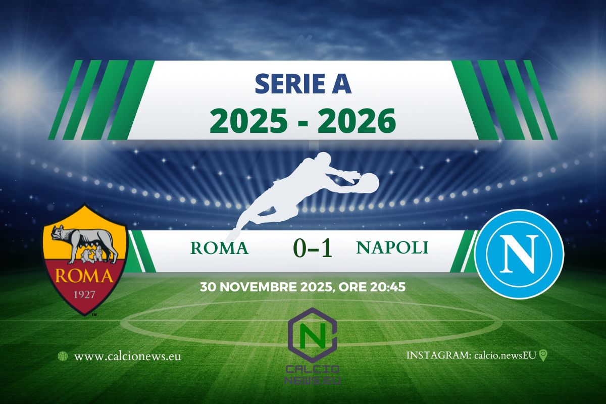 Serie A, Roma-Napoli 0-1: Neres stende i giallorossi, azzurri primi