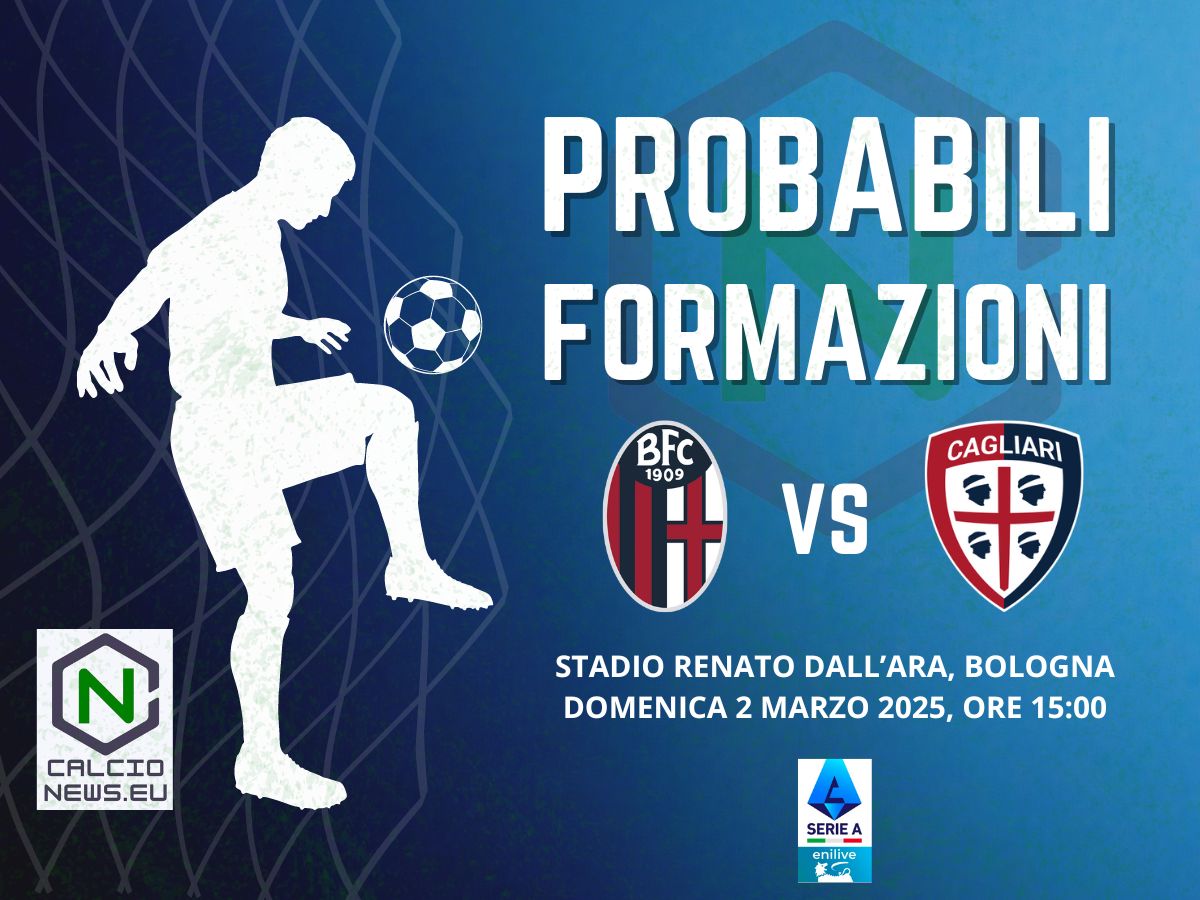 Serie A, probabili formazioni Bologna Cagliari: Orsolini dal 1′