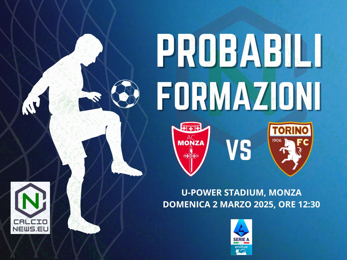 Serie A, probabili formazioni Monza Torino: le scelte di Nesta e Vanoli