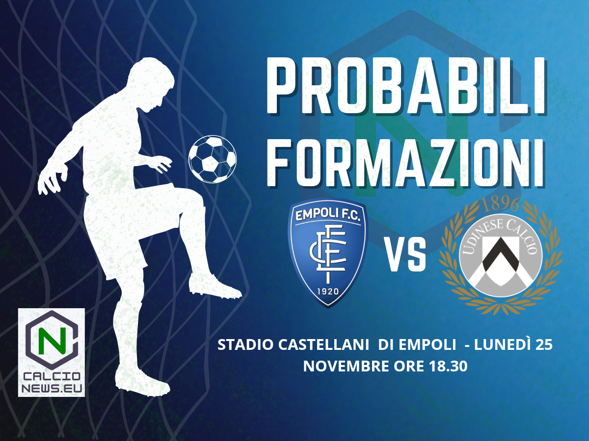 Serie A, le probabili formazioni Empoli-Udinese