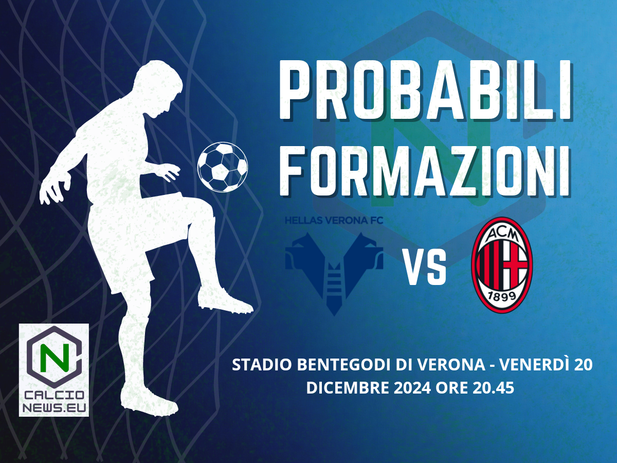 Serie A, le probabili formazioni di Hellas Verona-Milan