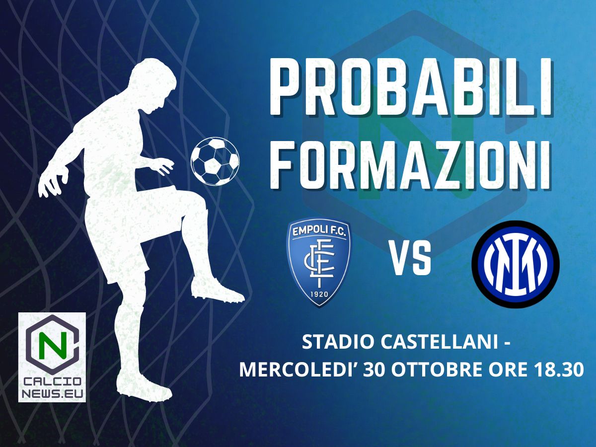 Serie A, le probabili formazioni di Empoli Inter: Frattesi c’è, Esposito no