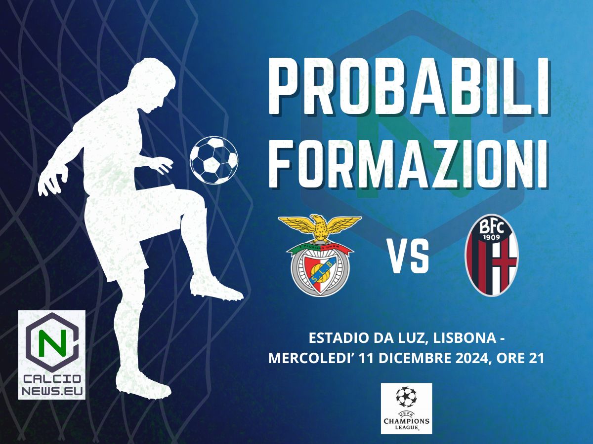 Champions, probabili formazioni Benfica Bologna: c’è Ferguson