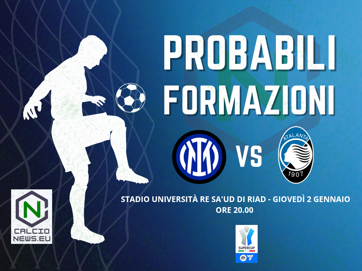 Supercoppa Italiana, le probabili formazioni di Inter-Atalanta