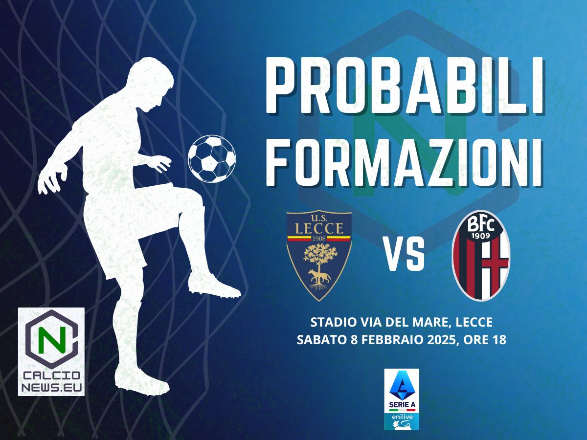 Serie A, probabili formazioni di Lecce Bologna