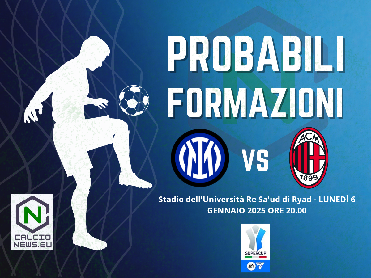 Supercoppa Italiana, le probabili formazioni di Inter Milan