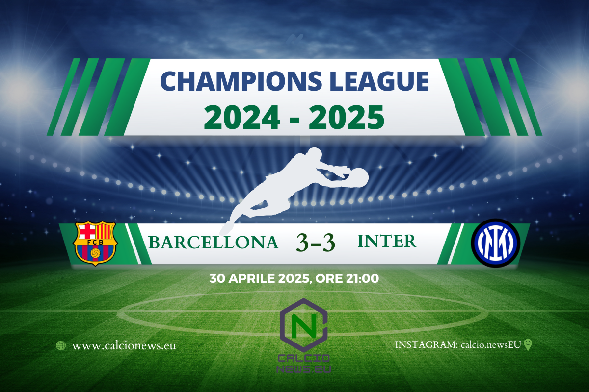 Champions League, Barcellona Inter 3-3: spettacolo europeo, la finalista si decide a San Siro