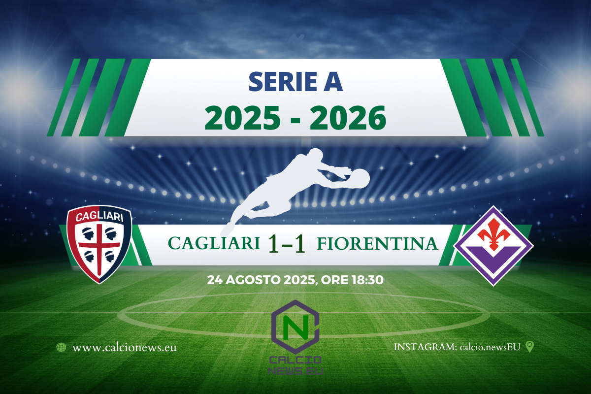 Serie A, un Cagliari volitivo ferma la Fiorentina: alla Domus Arena termina 1-1