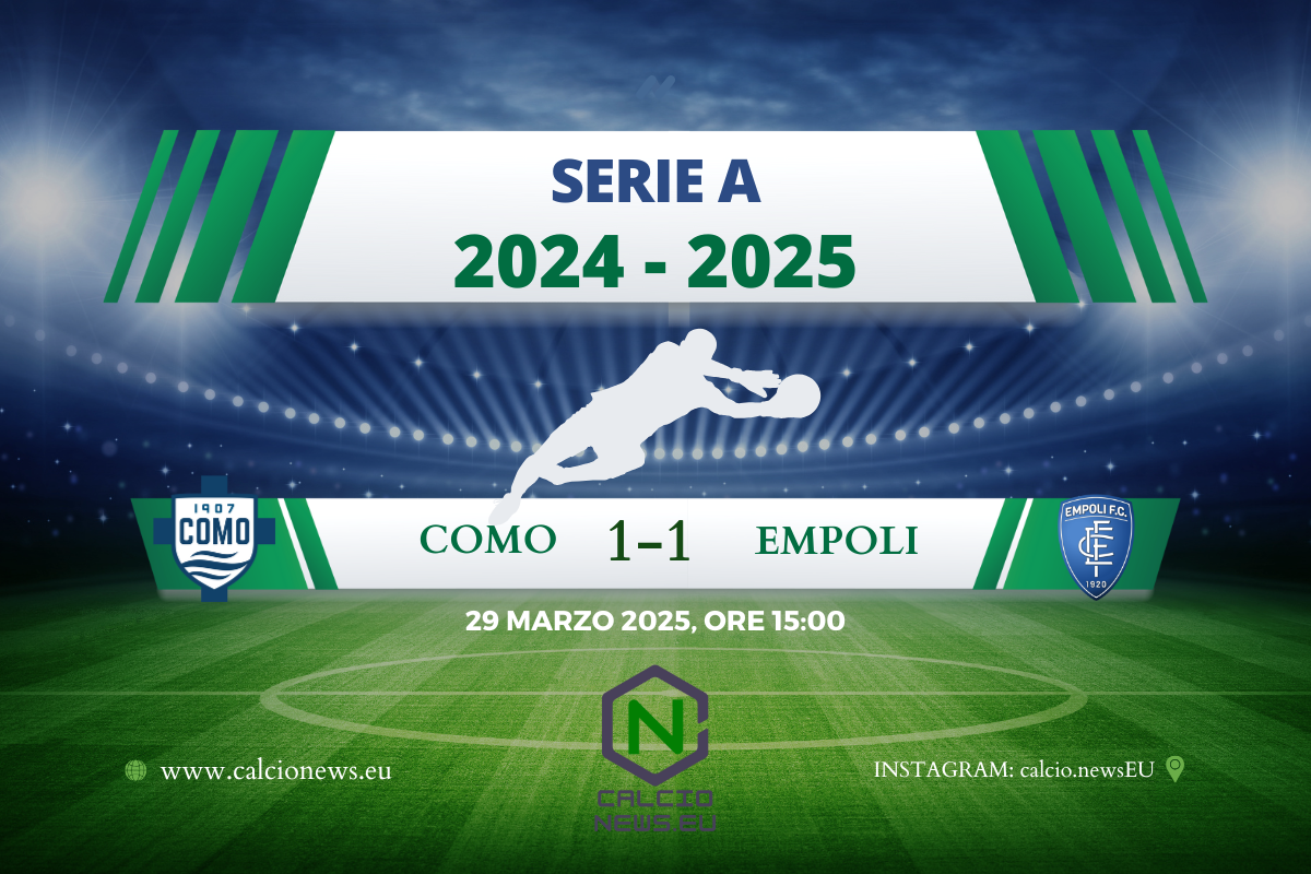 Serie A, Como Empoli 1-1: Kouamé risponde a Douvikas, pareggio al Sinigallia
