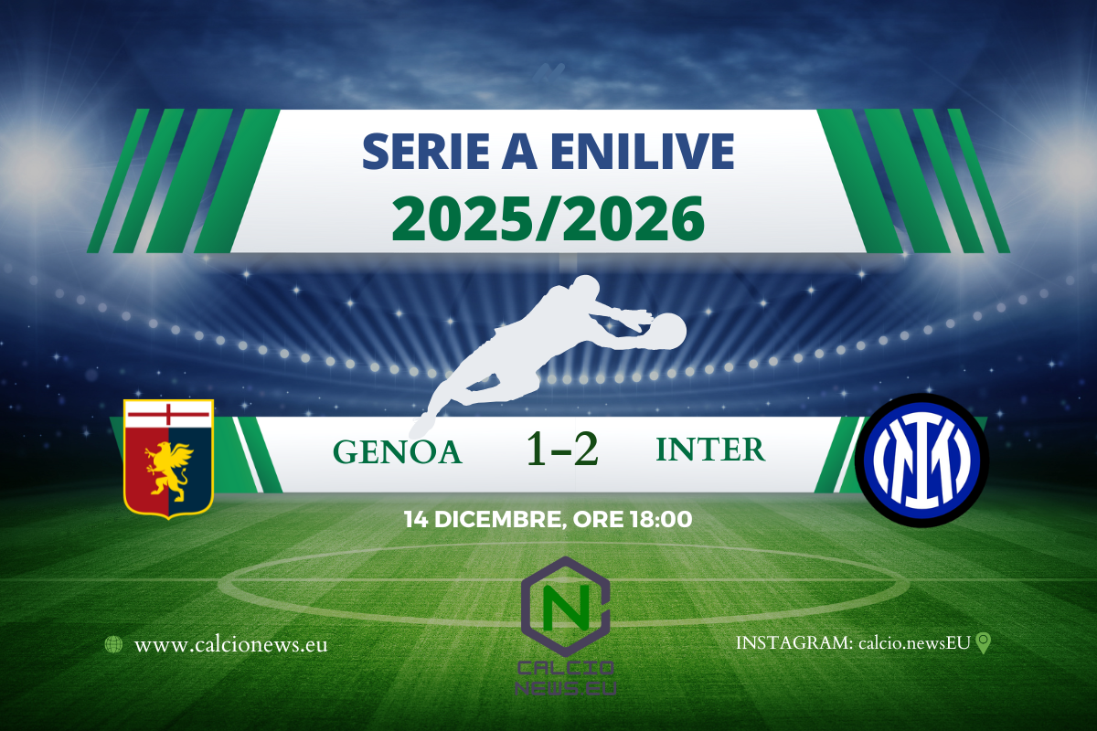 Genoa-Inter 1-2: i nerazzurri soffrono ma si portano in vetta