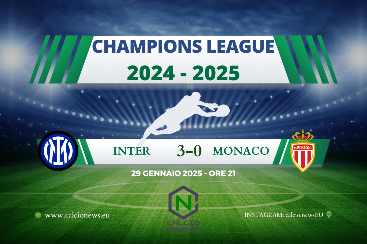 Champions League, Inter Monaco 3-0: il tabellino