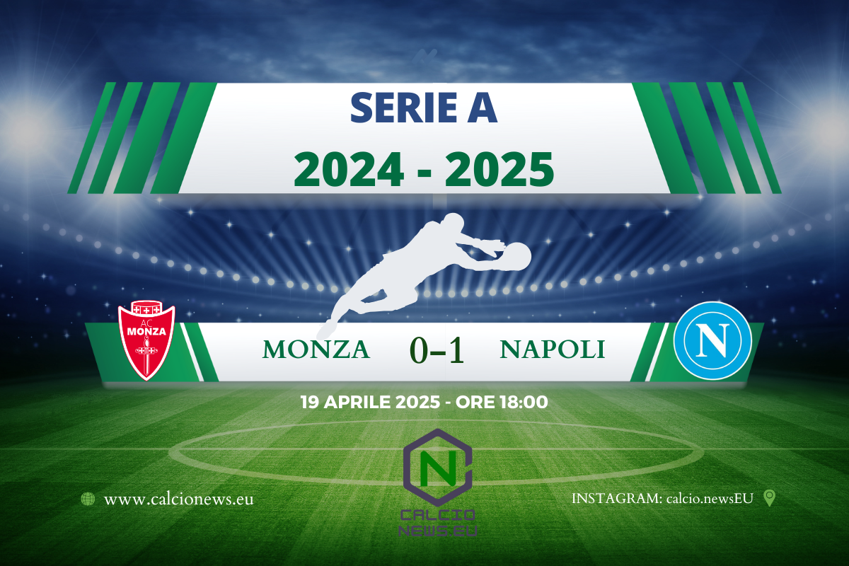 Serie A, Monza Napoli 0-1: gli azzurri agganciano l’Inter in vetta
