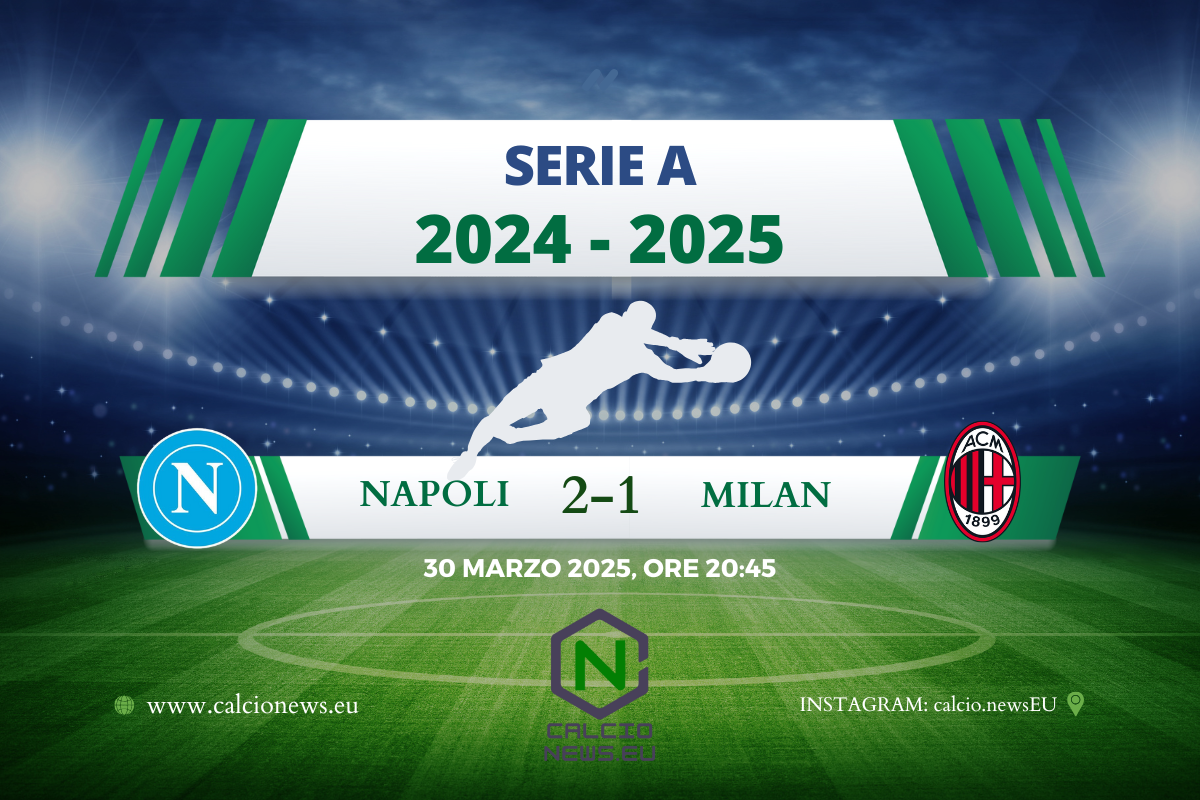 Serie A, Napoli Milan 2-1: gli azzurri rispondono all’Inter