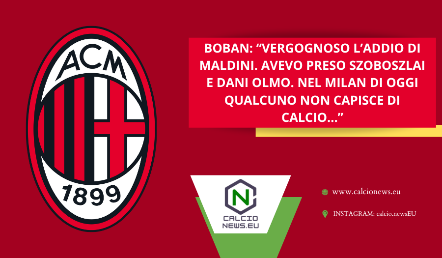 La versione di Boban: “Non sono nato milanista, ma lo sono diventato”. Poi i retroscena su addio, mercato e società.