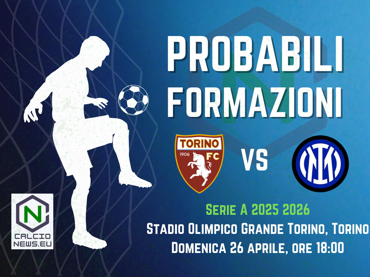 Serie A, le probabili formazioni di Torino-Inter