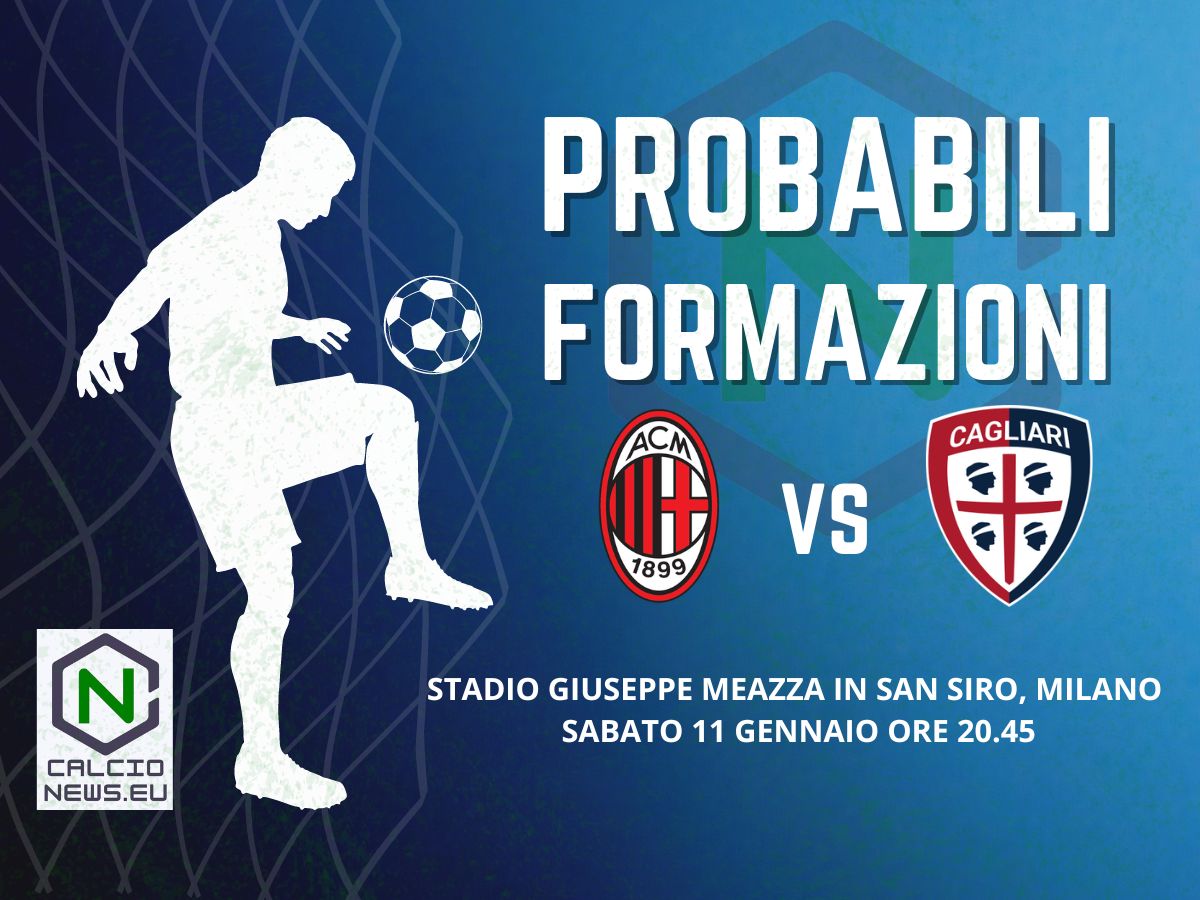Probabili formazioni di Milan Cagliari: prima in Serie A per Conceicao