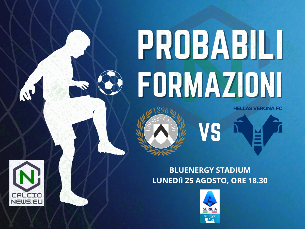Serie A, probabili formazioni Udinese-Hellas Verona