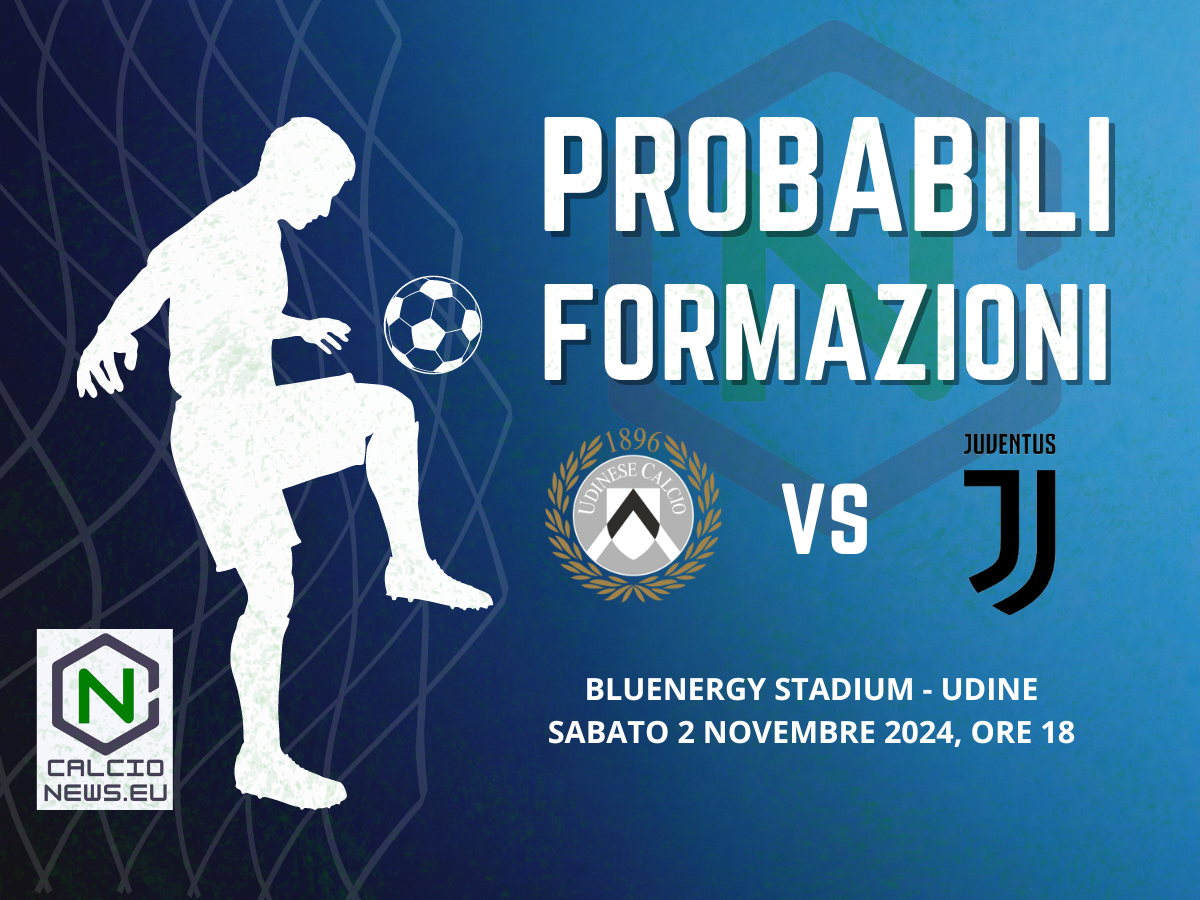 Serie A, probabili formazioni Udinese-Juventus: Motta lavora per il cambio di passo