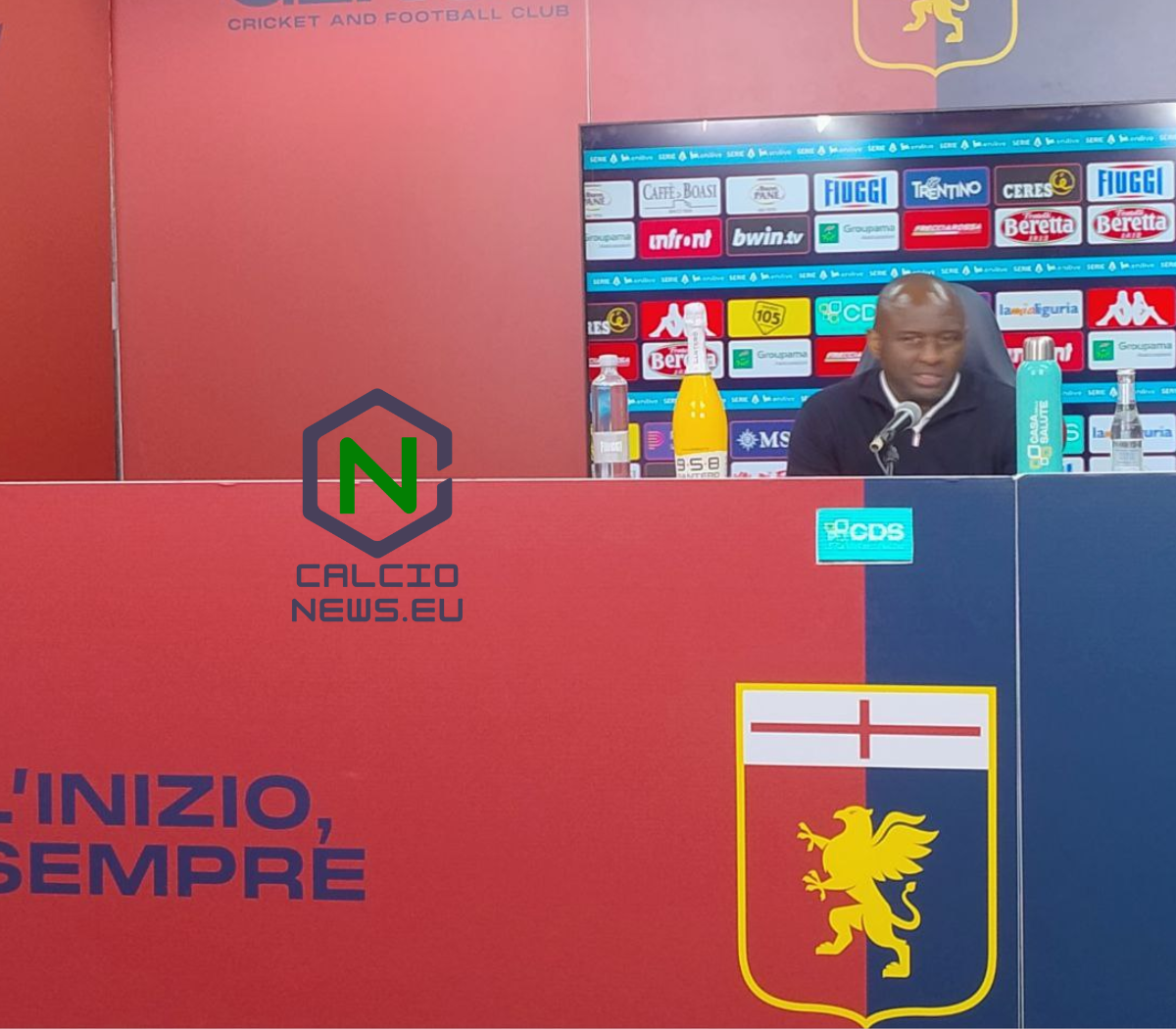 Genoa, Vieira: “Giusto che l’Atalanta non si sia fermata. Badelj? Leggenda del calcio”