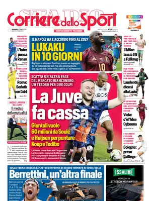 Prima pagina Corriere dello Sport (21 luglio 2024)