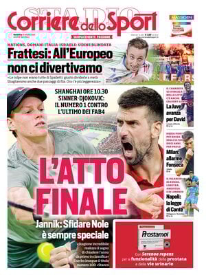 Prima pagina Corriere dello Sport (13 ottobre 2024)