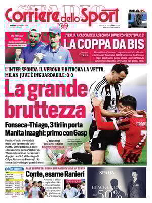 Prima pagina Corriere dello Sport (24 novembre 2024)