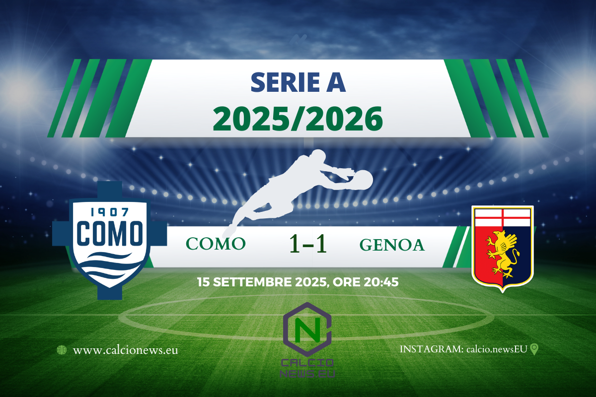 Nico Paz brilla, poi Ekuban regala il pari in extremis al Genoa