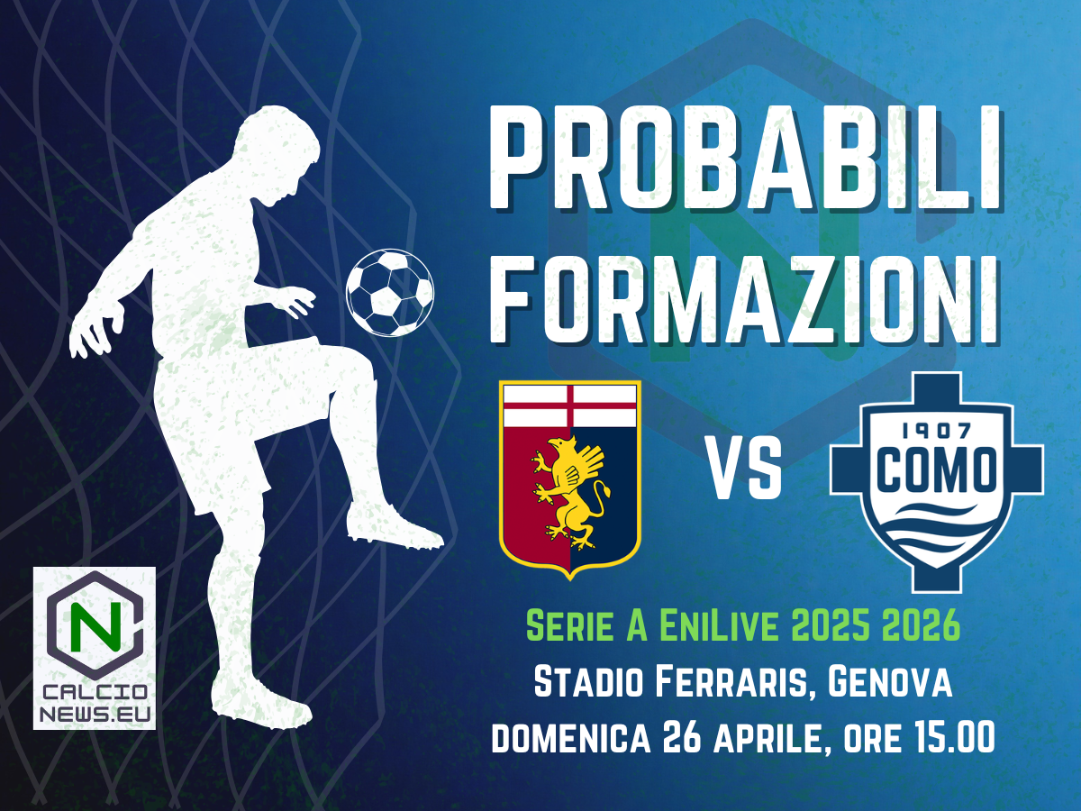 Serie A, le probabili formazioni di Genoa Como
