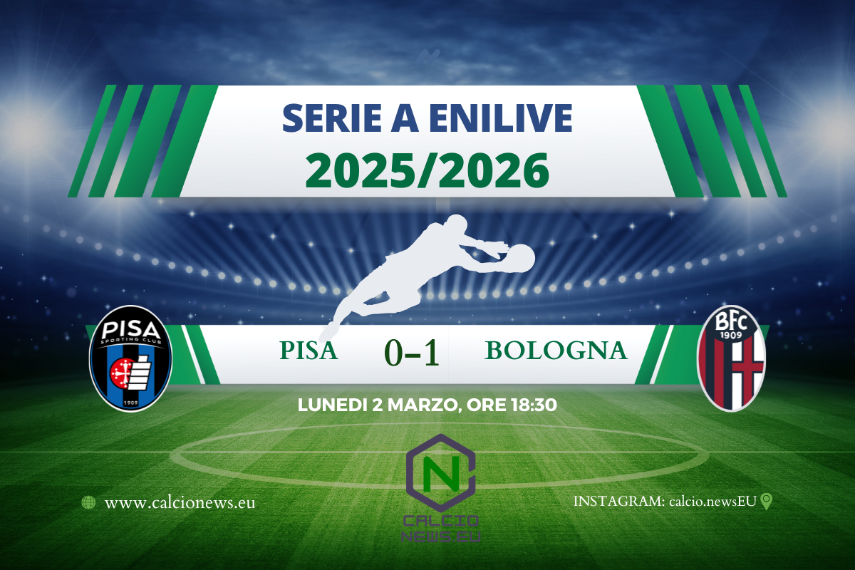 Odgaard la decide al 90′: tabellino di Pisa Bologna