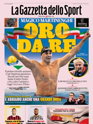 Prima pagina La Gazzetta dello Sport (29 luglio 2024)