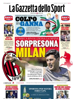 Prima pagina La Gazzetta dello Sport (24 luglio 2024)
