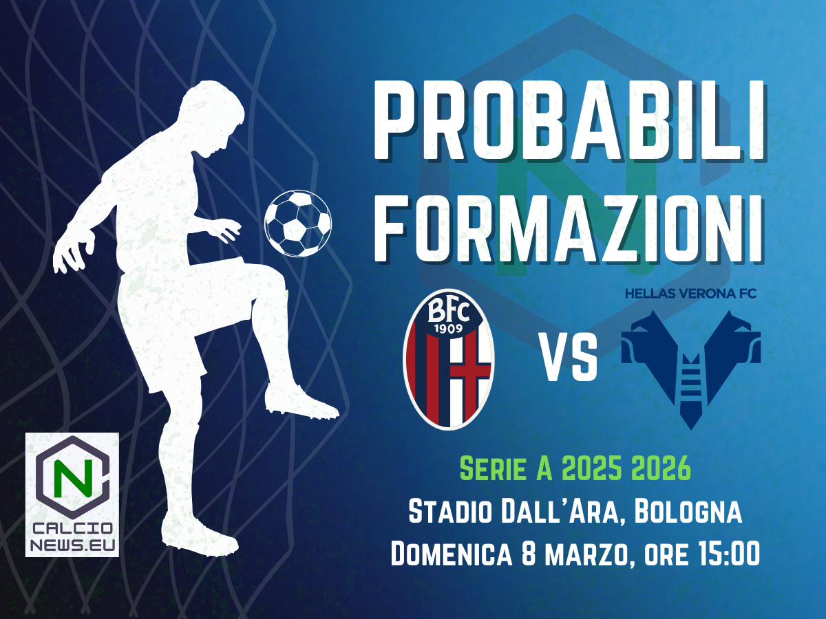 Serie A, le probabili formazioni di Bologna-Hellas Verona