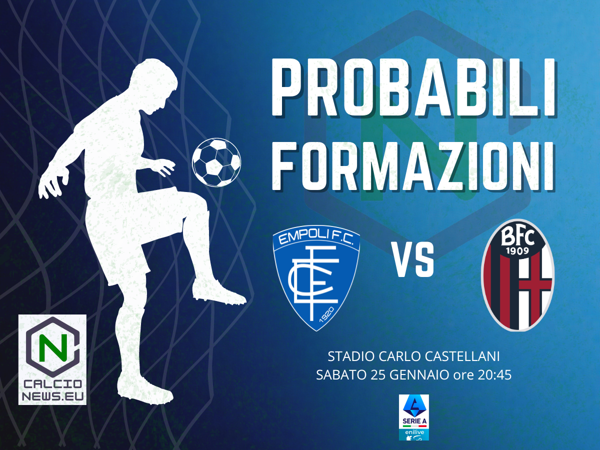 Serie A, le probabili formazioni di Empoli – Bologna: Fazzini dal 1′