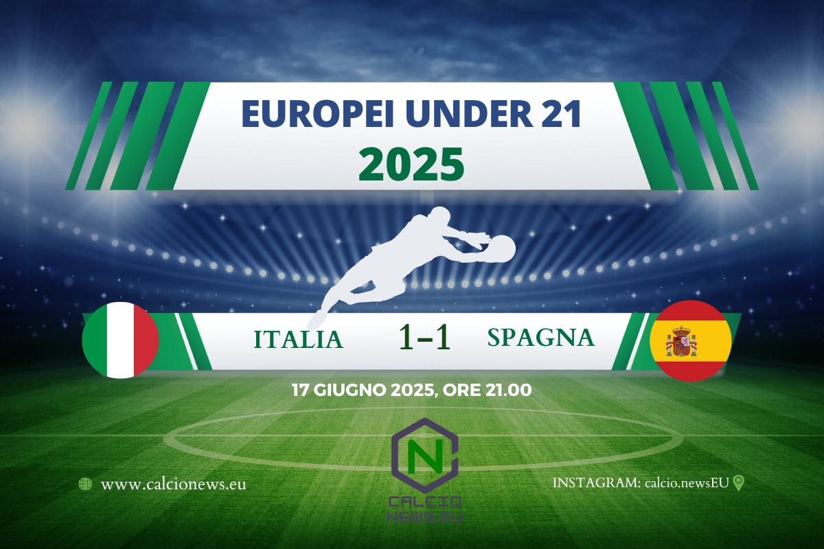 Europei Under 21: il tabellino di Italia Spagna 1-1
