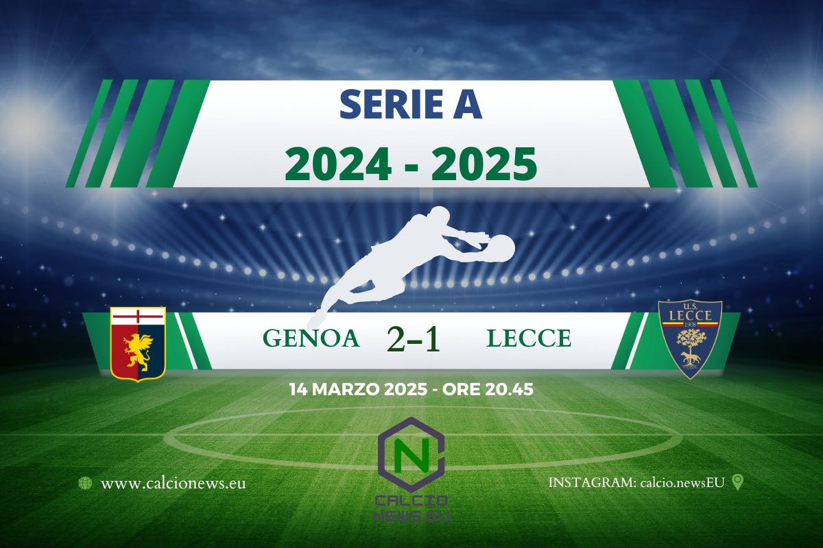 Serie A, Genoa Lecce 2-1: la decide una doppietta di Miretti