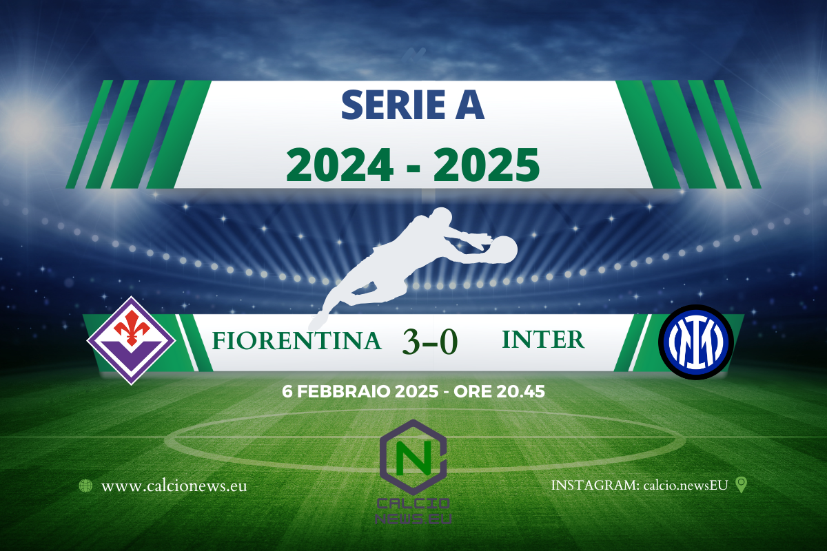 Serie A, il tabellino di Fiorentina-Inter 3-0, recupero del turno 14