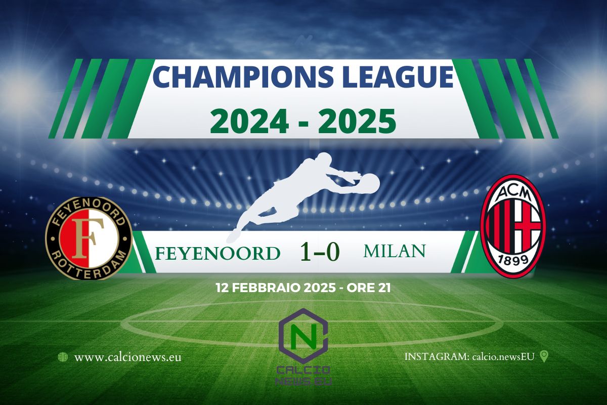 Champions League, Feyenoord Milan: agli olandese basta un gol di Paixao