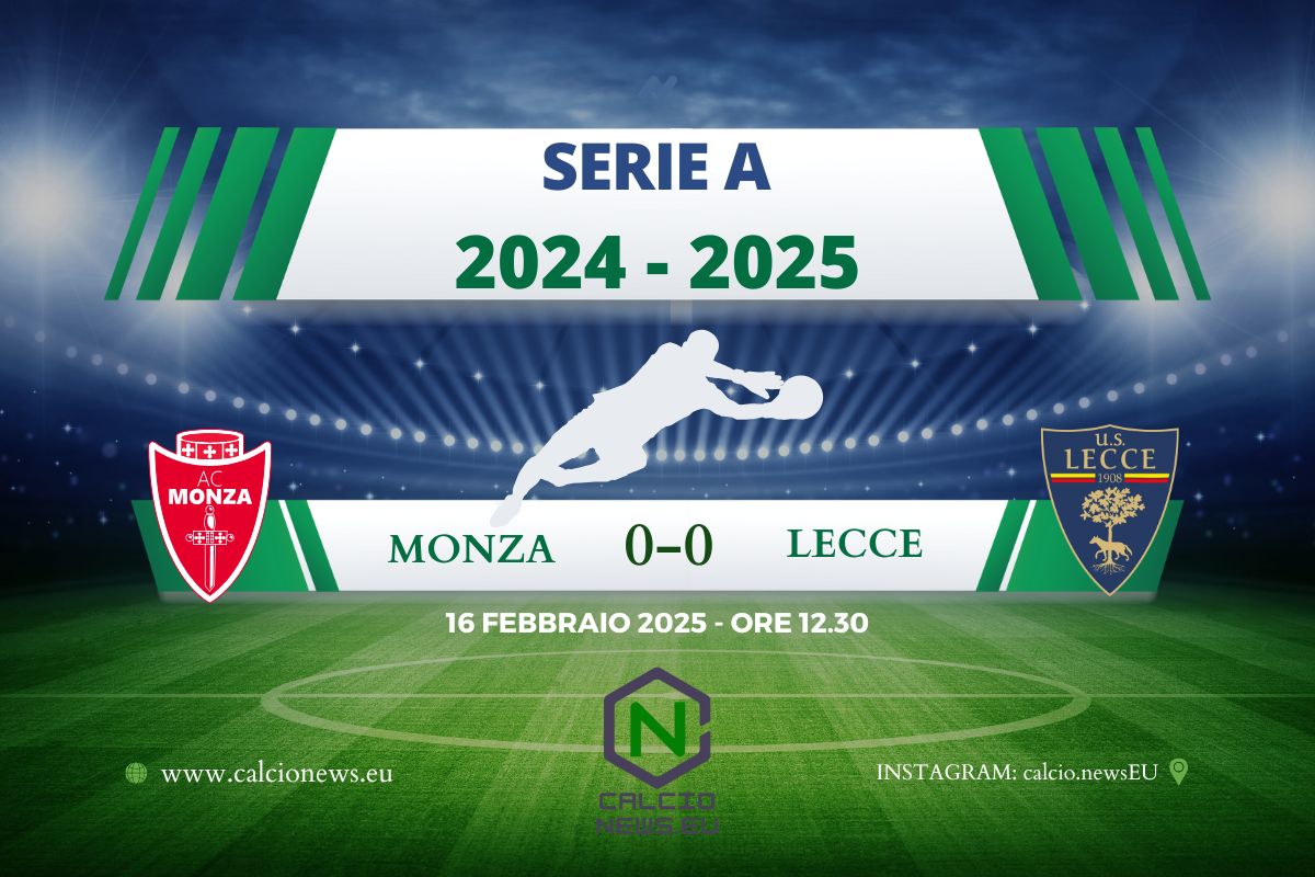 Serie A, Monza Lecce: pari a reti bianche allo U-Power Stadium