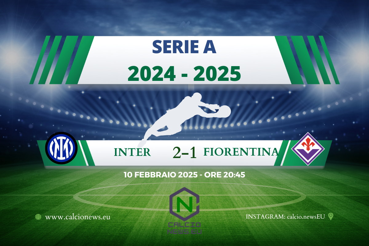 Serie A, Inter Fiorentina 2-1: nerazzurri a -1 dal Napoli