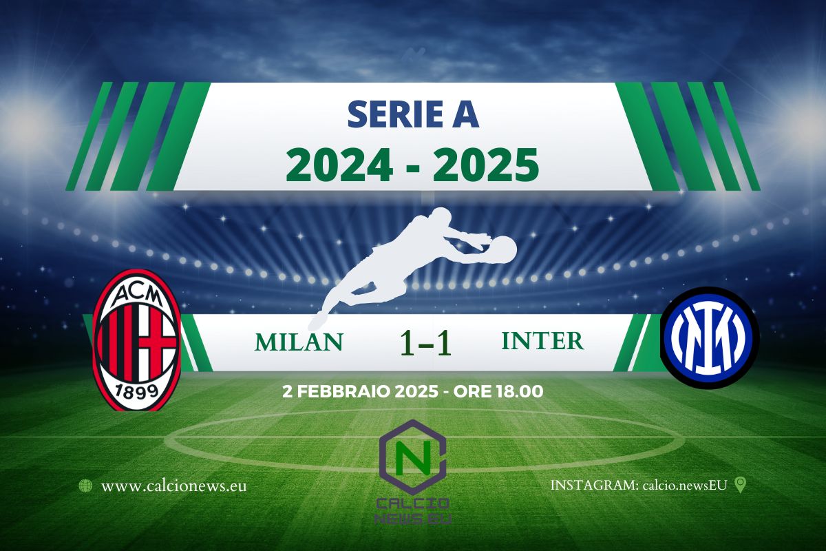 Milan Inter: termina 1-1 il derby della Madonnina