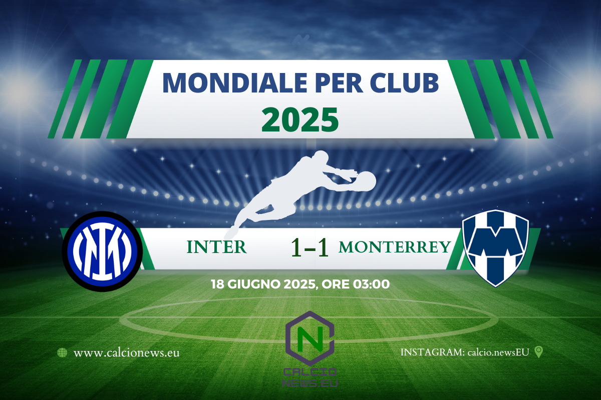 Mondiale per Club 2025, il tabellino di Inter Monterrey 1-1: partenza con il freno a mano per Chivu