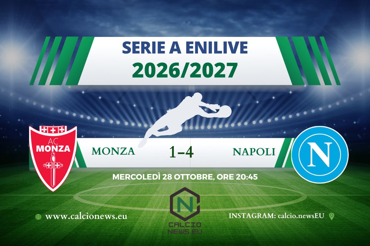 Monza Napoli, il tabellino del trionfo partenopeo