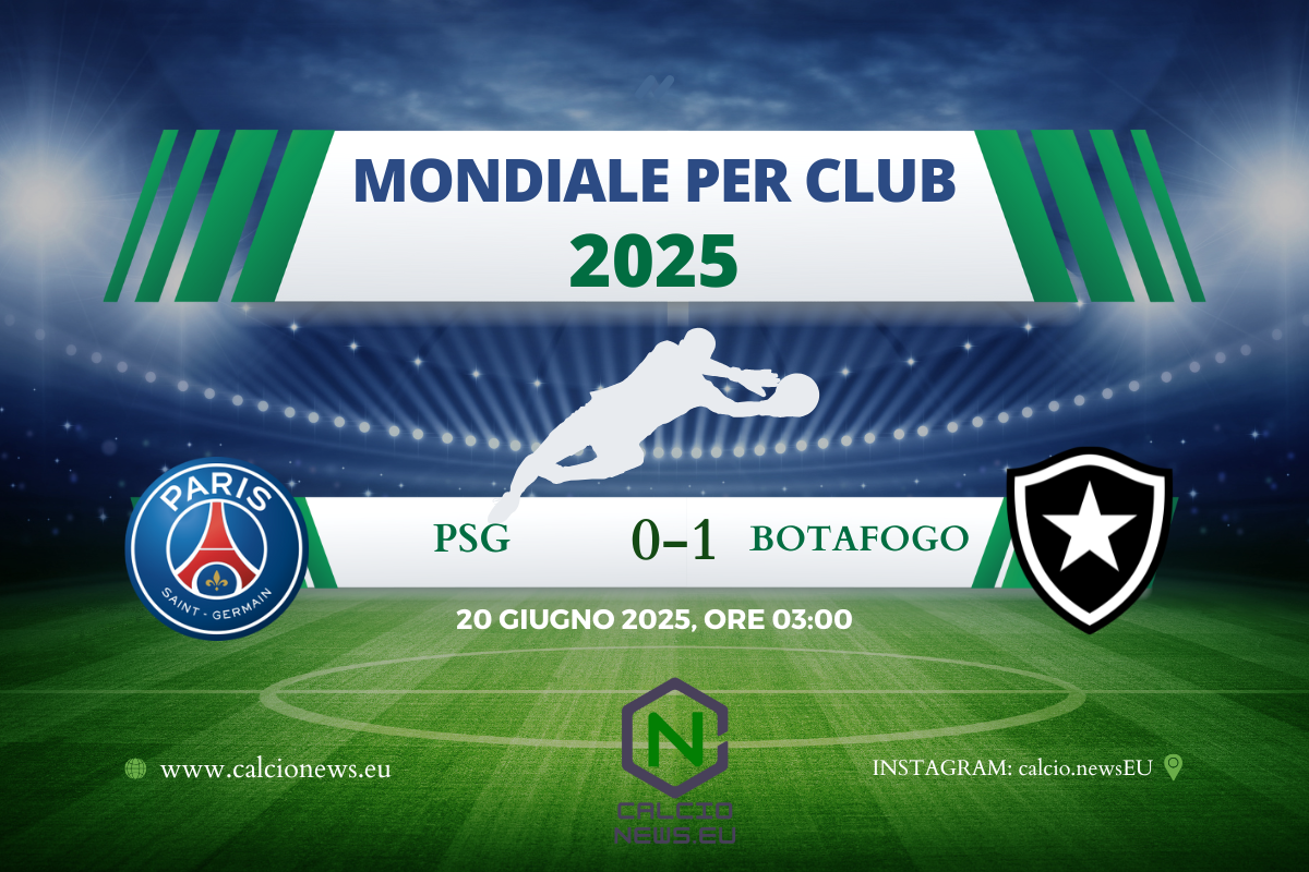 Mondiale per Club 2025, il tabellino di PSG Botafogo 0-1: Jesus da sogno, i brasiliani volano in testa al girone